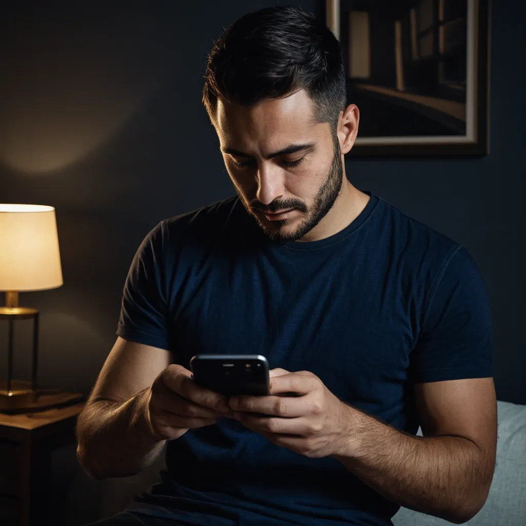 A man starting his TRT intake from home